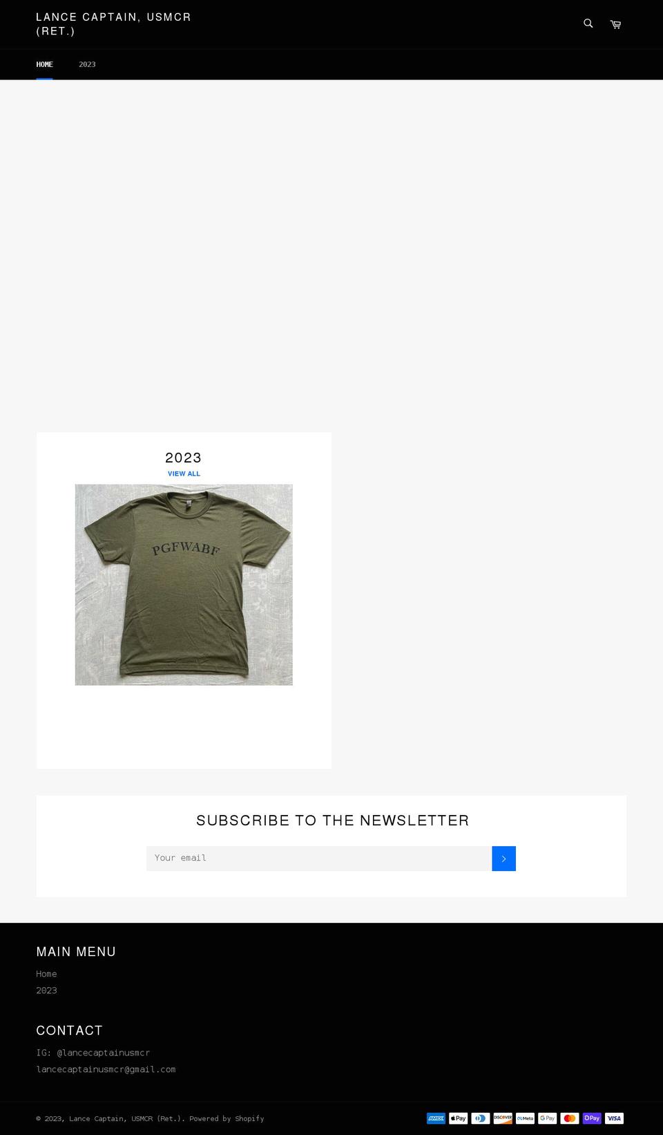 lancecaptainusmcr.com shopify website screenshot