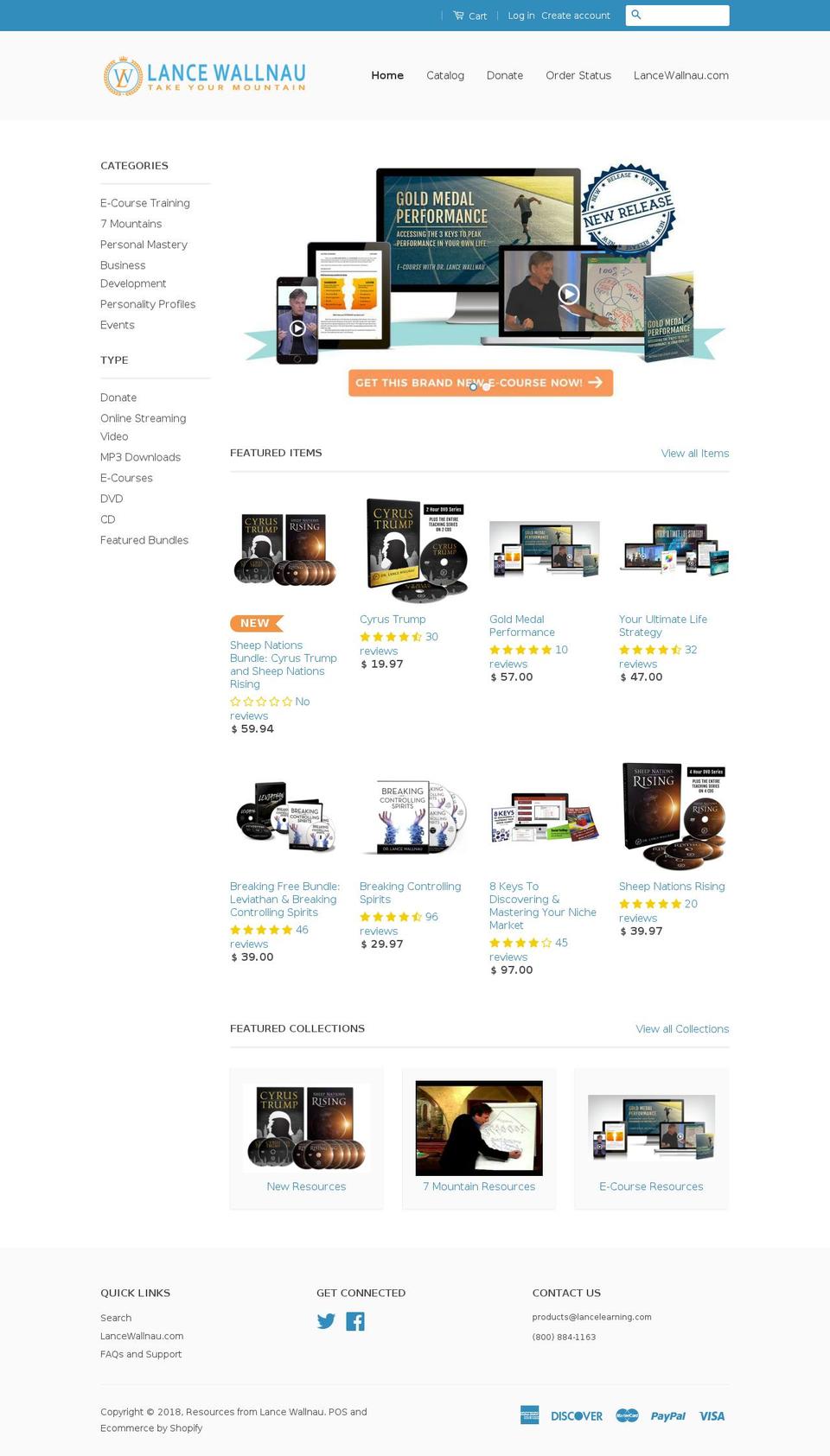 lancesstore.com — Shopify storefront screenshot