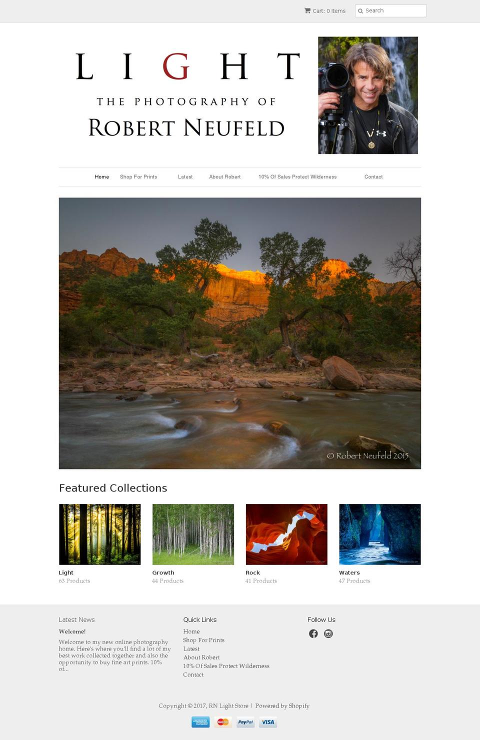 land-light.com shopify website screenshot