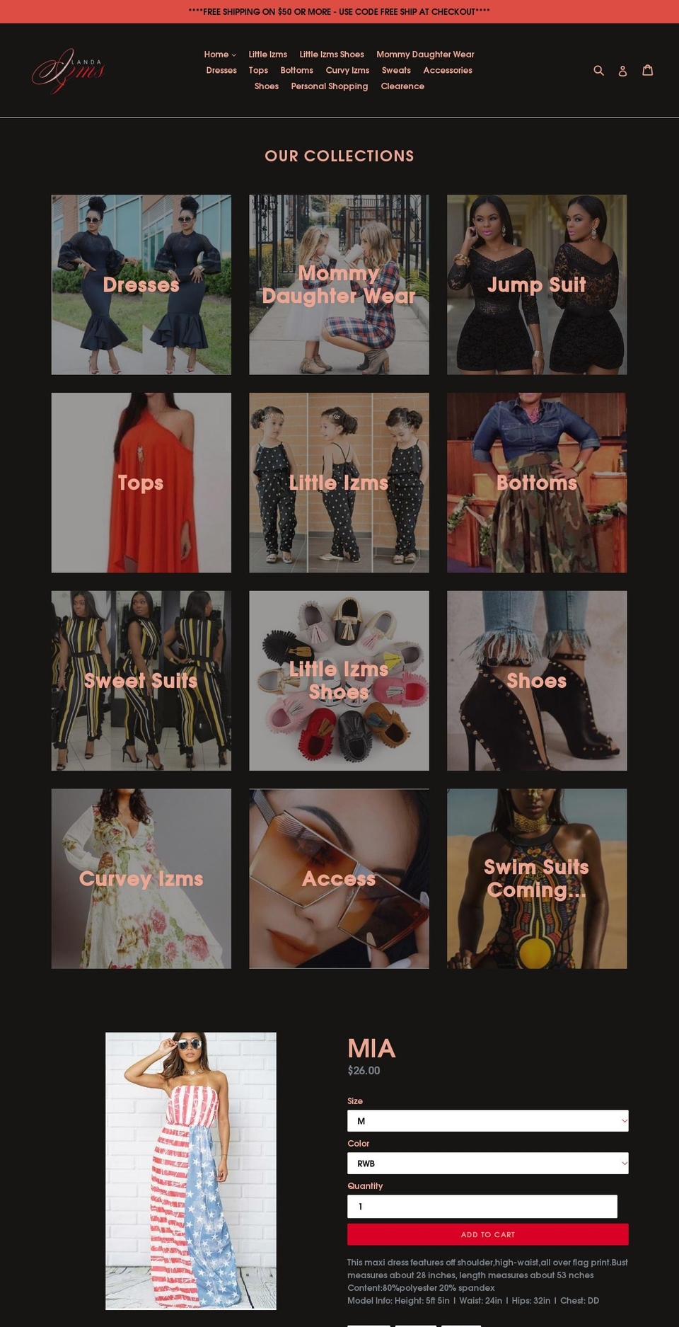 landaizms.com — Shopify storefront screenshot