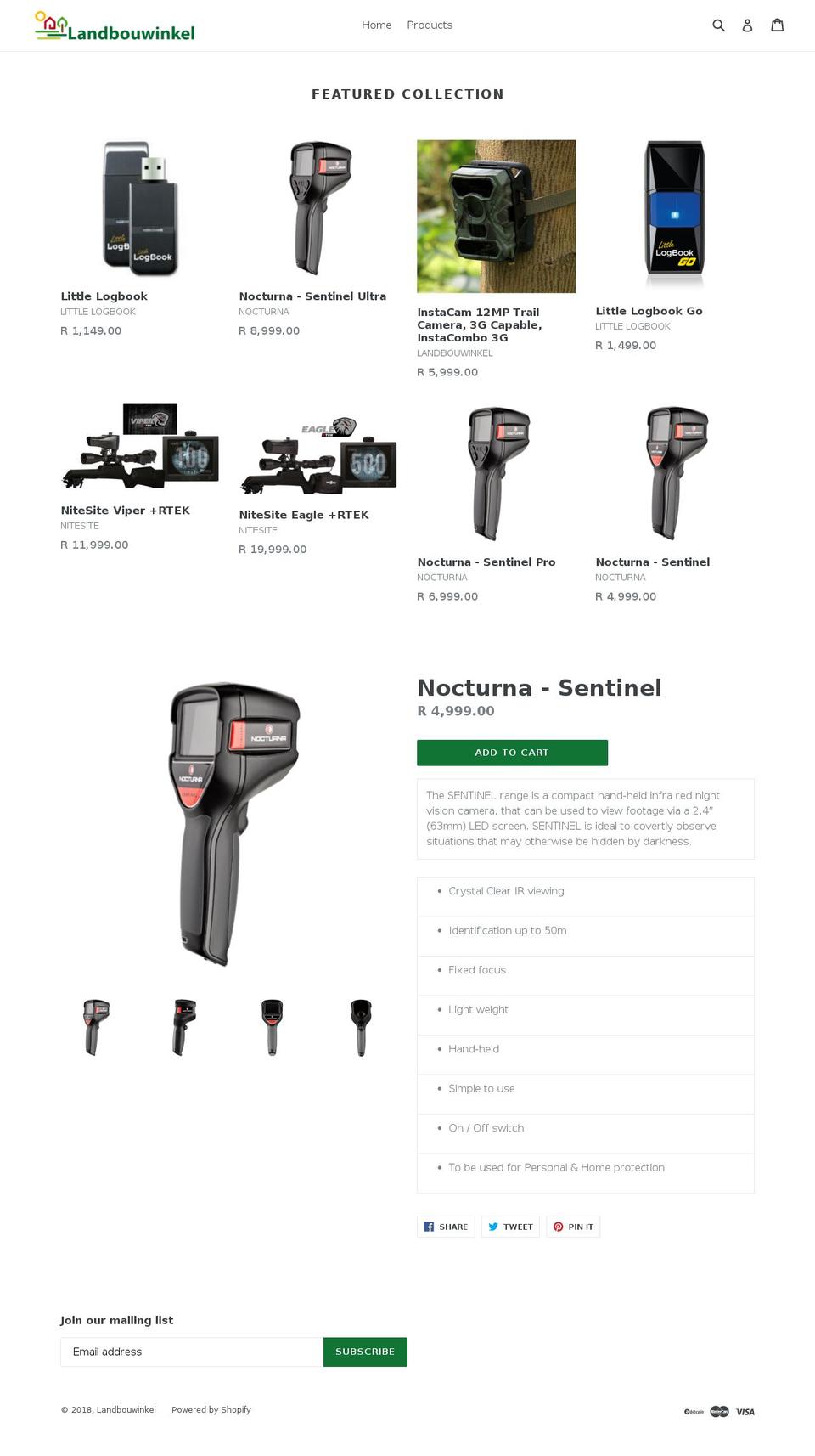 landbouwinkel.com — Shopify storefront screenshot