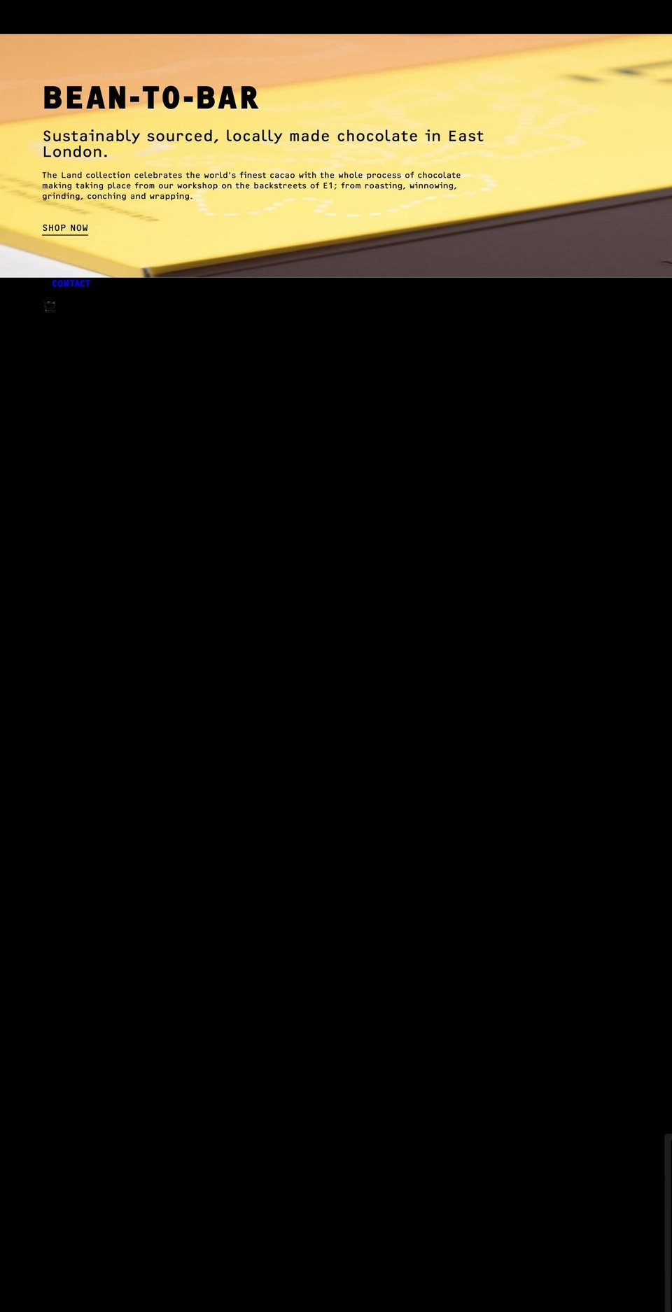 landchocolate.com shopify website screenshot