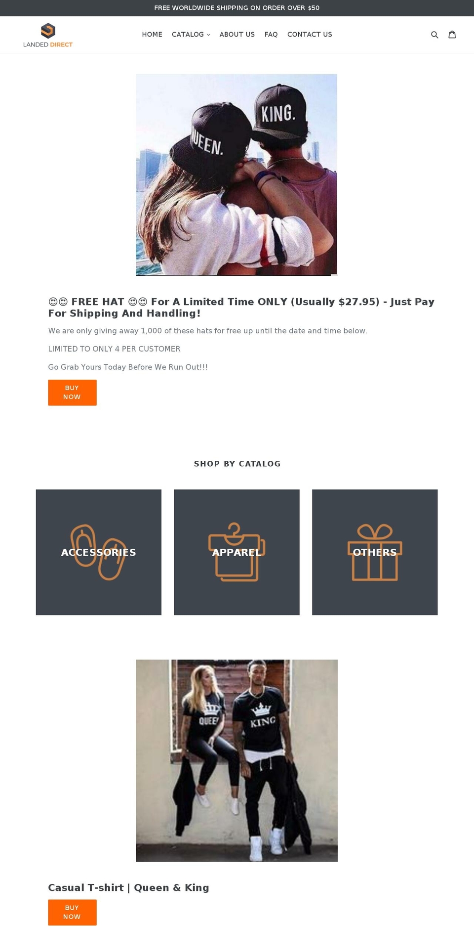 landeddirect.com — Shopify storefront screenshot