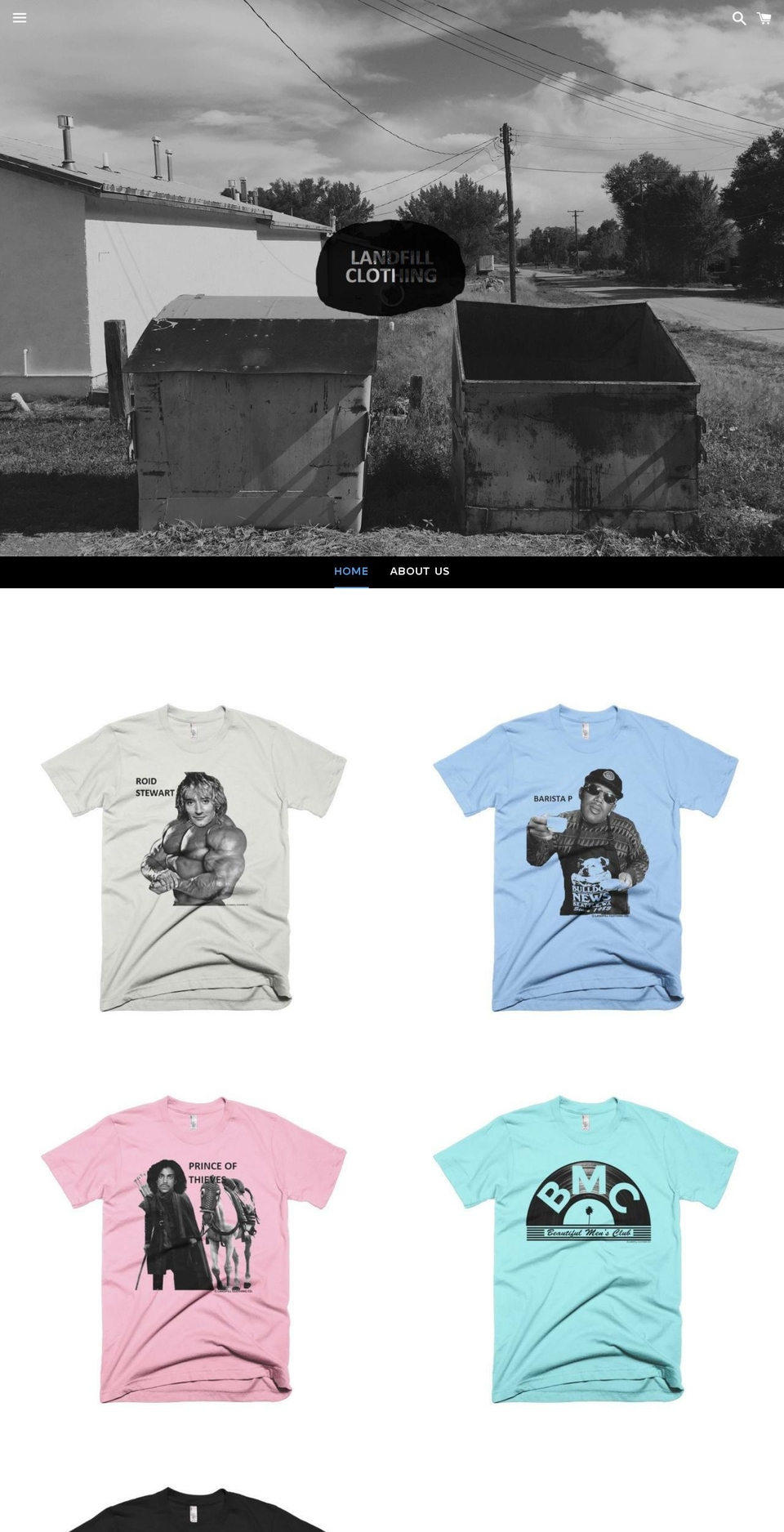 landfillclothing.com — Shopify storefront screenshot