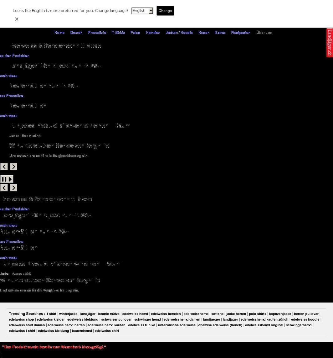 landjaeger.ch shopify website screenshot