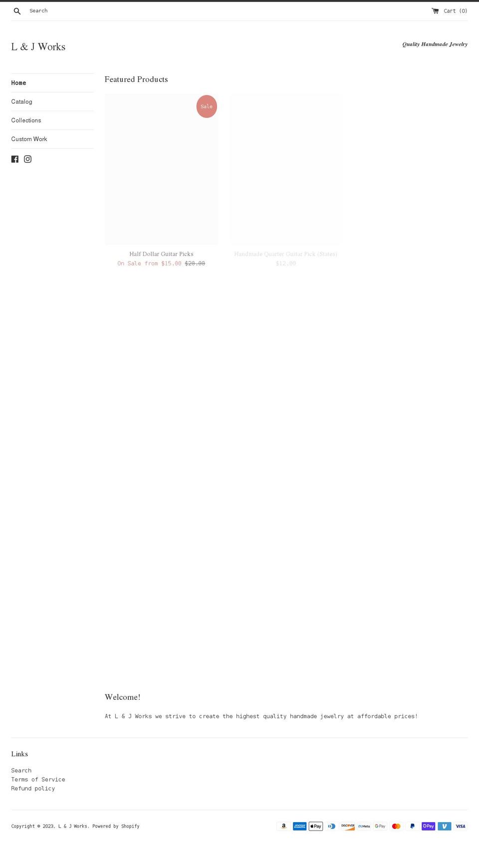 landjworks.com shopify website screenshot