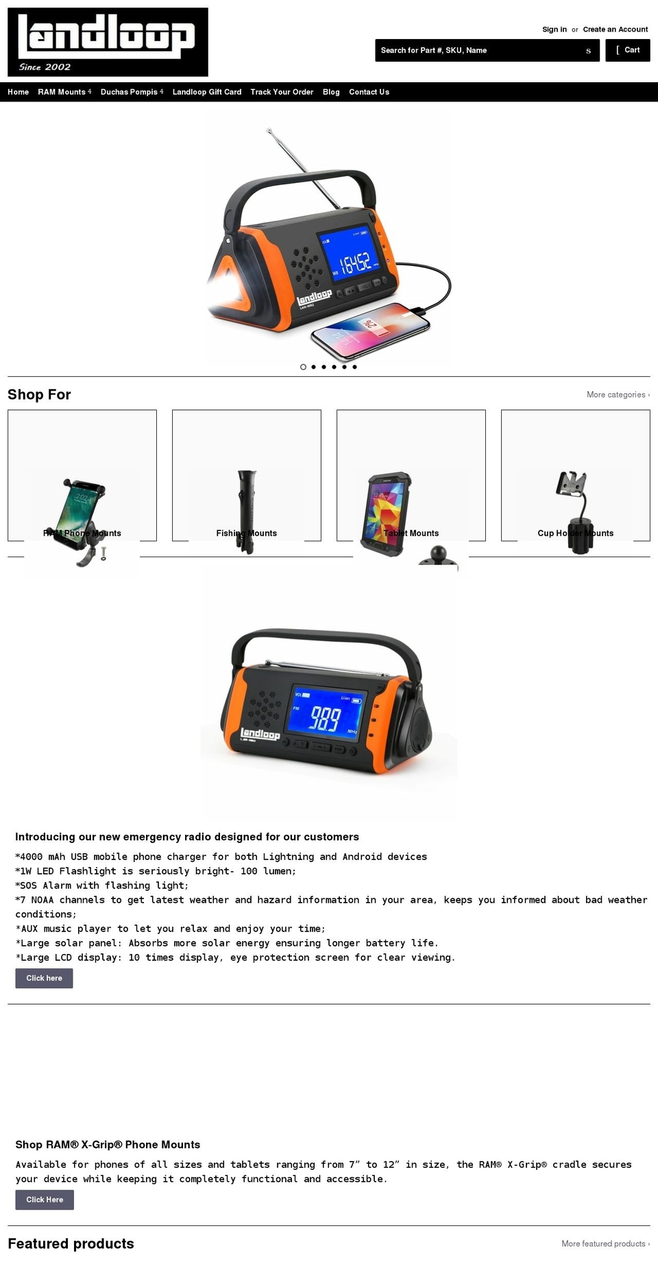 landloop.net shopify website screenshot