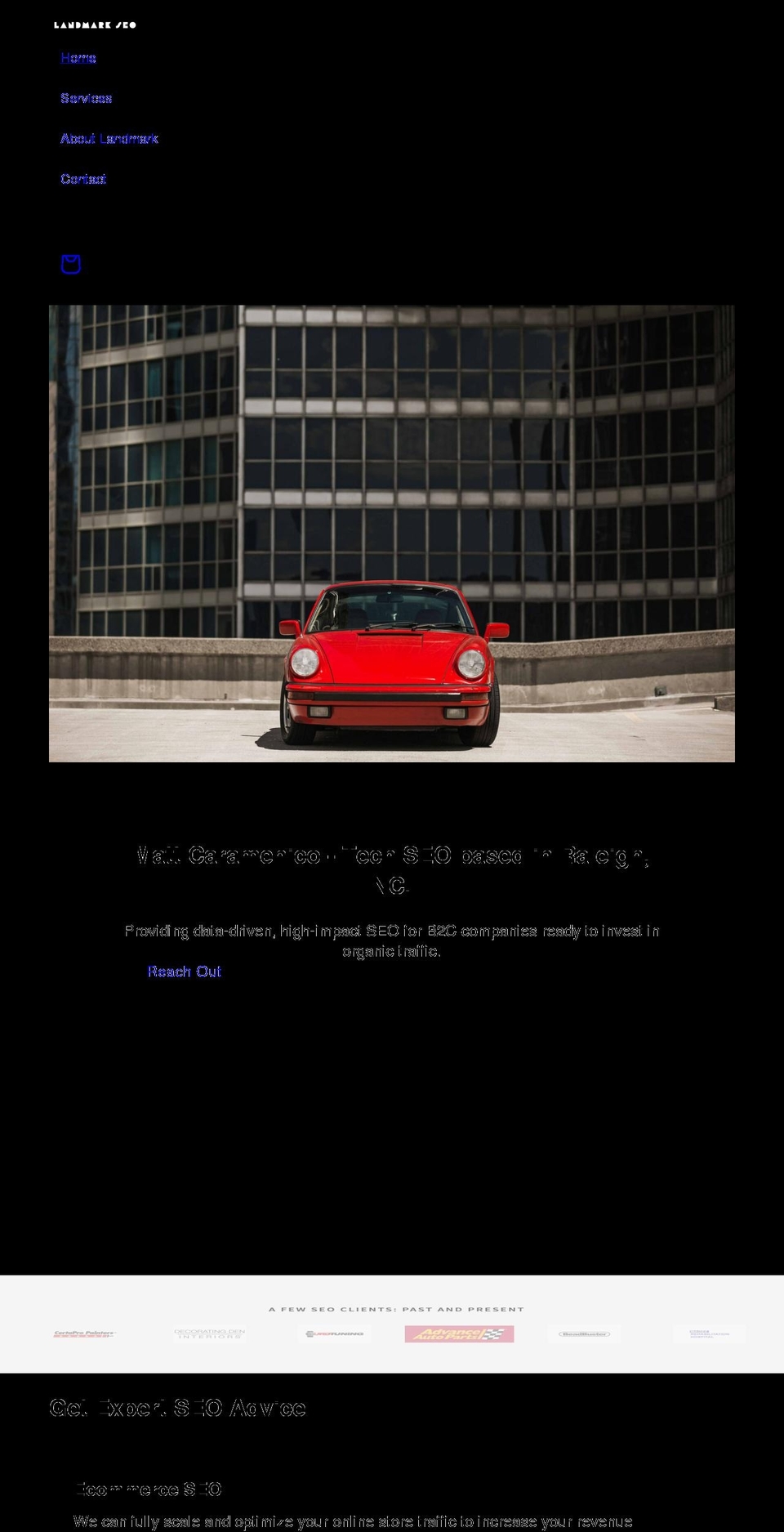 landmarkseo.com shopify website screenshot
