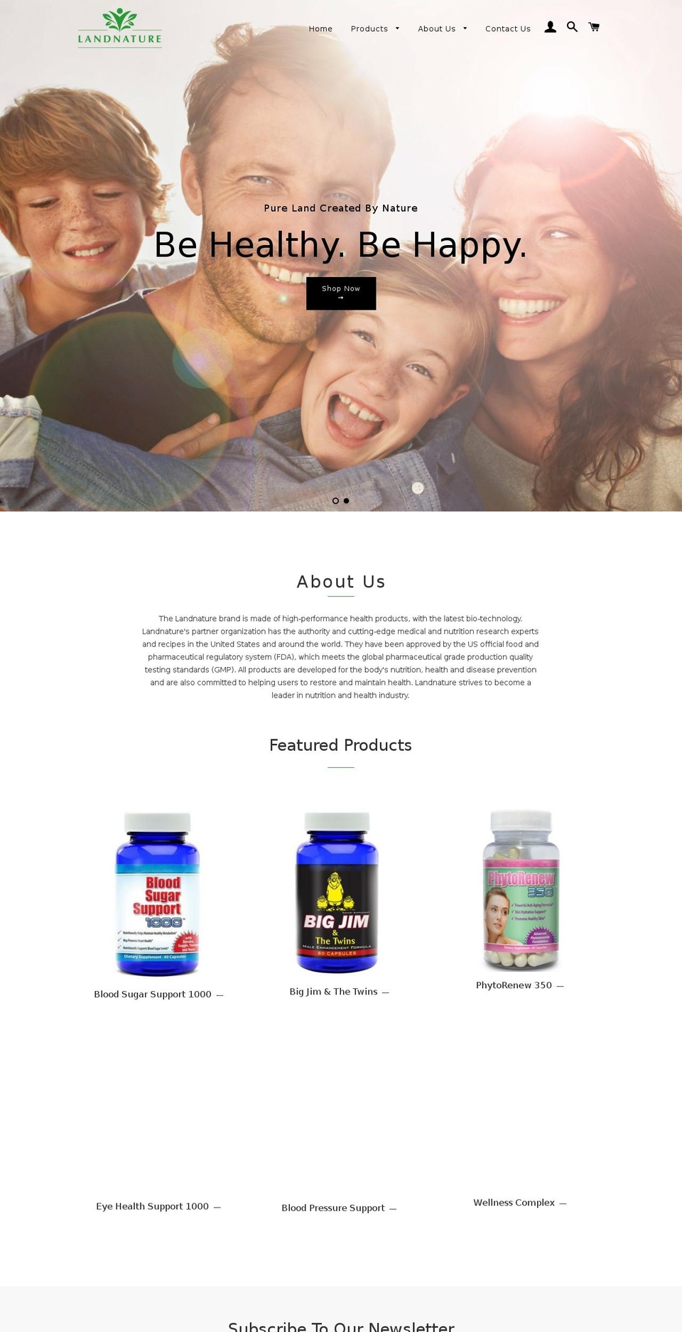 landnature.com — Shopify storefront screenshot