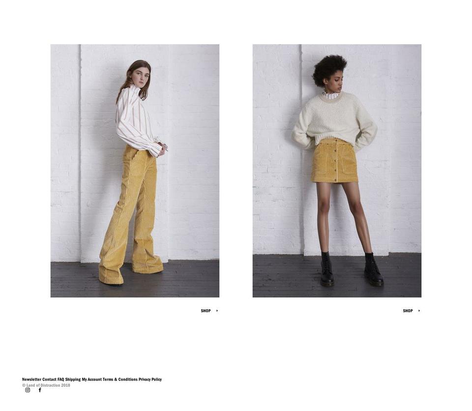 landofdistraction.com shopify website screenshot