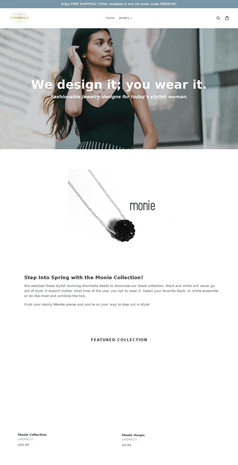 landrells.com — Shopify storefront screenshot