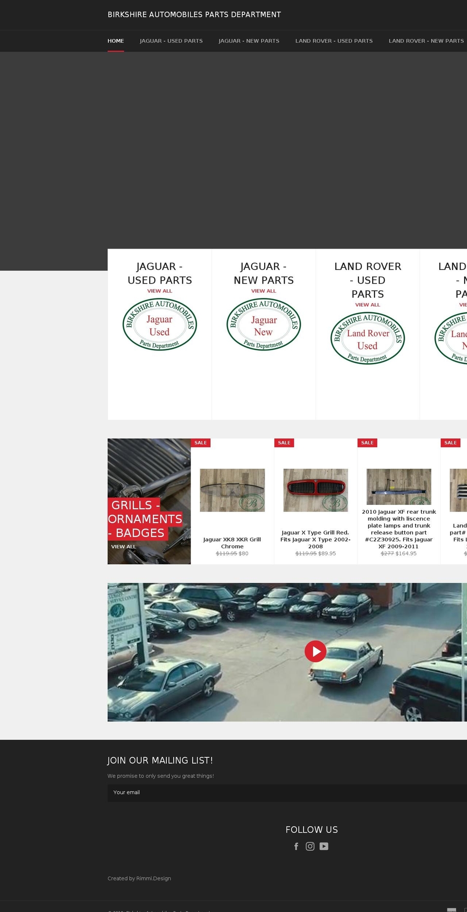 landroverpartscanada.com — Shopify storefront screenshot