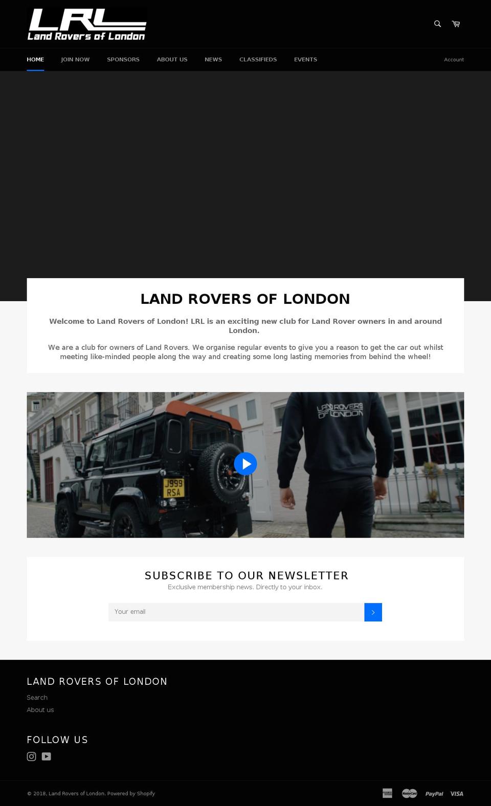 landroversoflondon.com shopify website screenshot