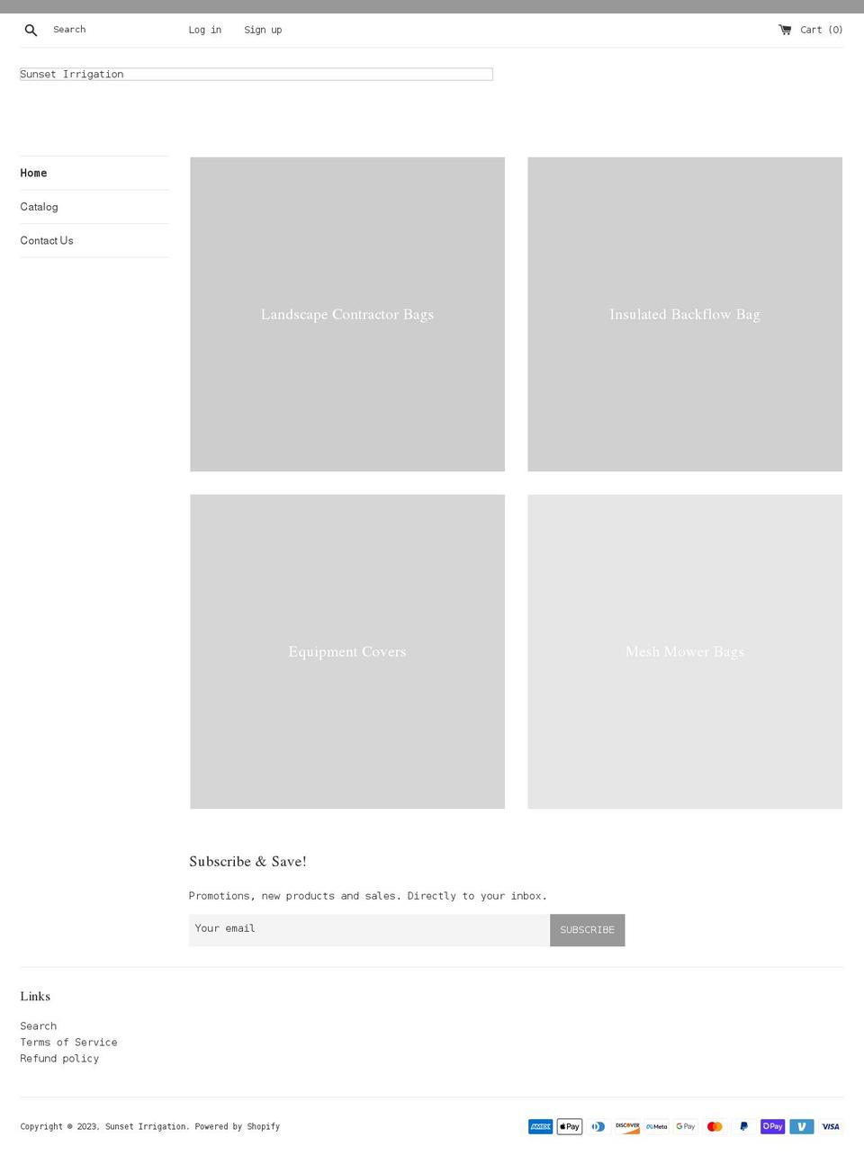 landscapebags.com shopify website screenshot