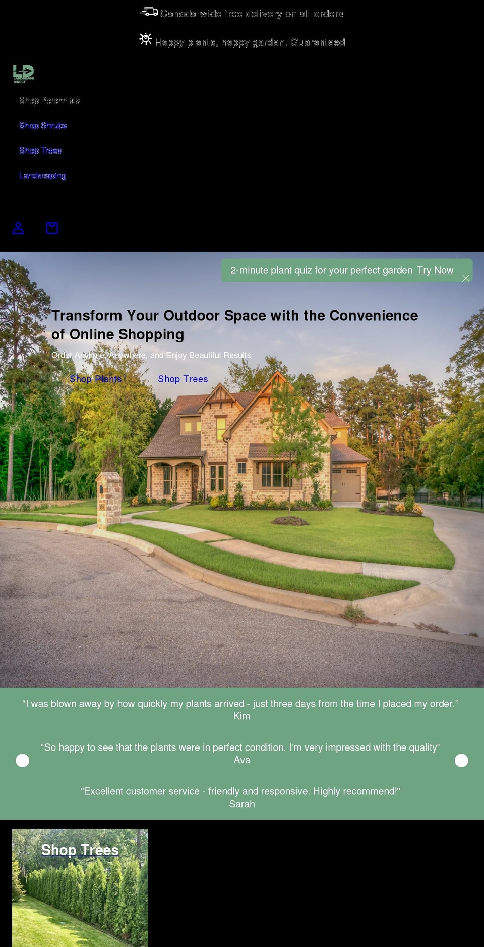 landscapedirect.ca shopify website screenshot