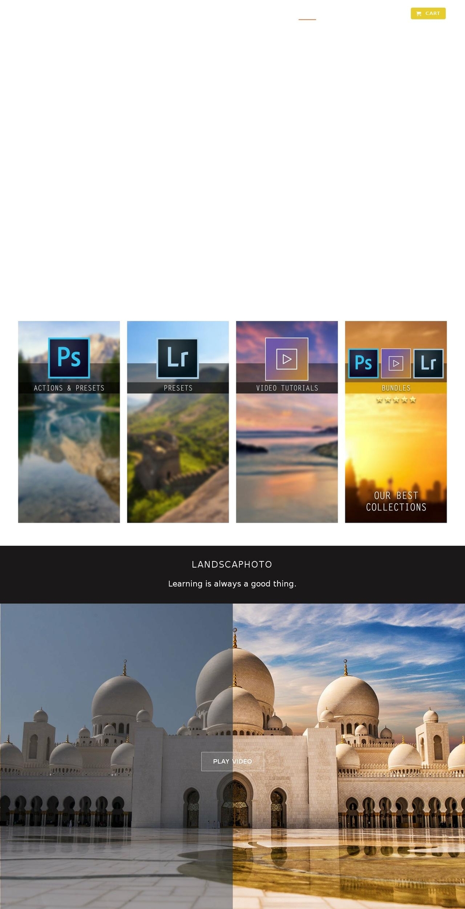 landscaphoto.com shopify website screenshot