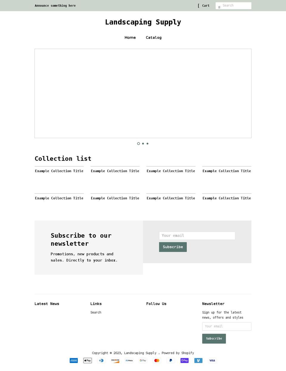 landscapingsupply.net shopify website screenshot