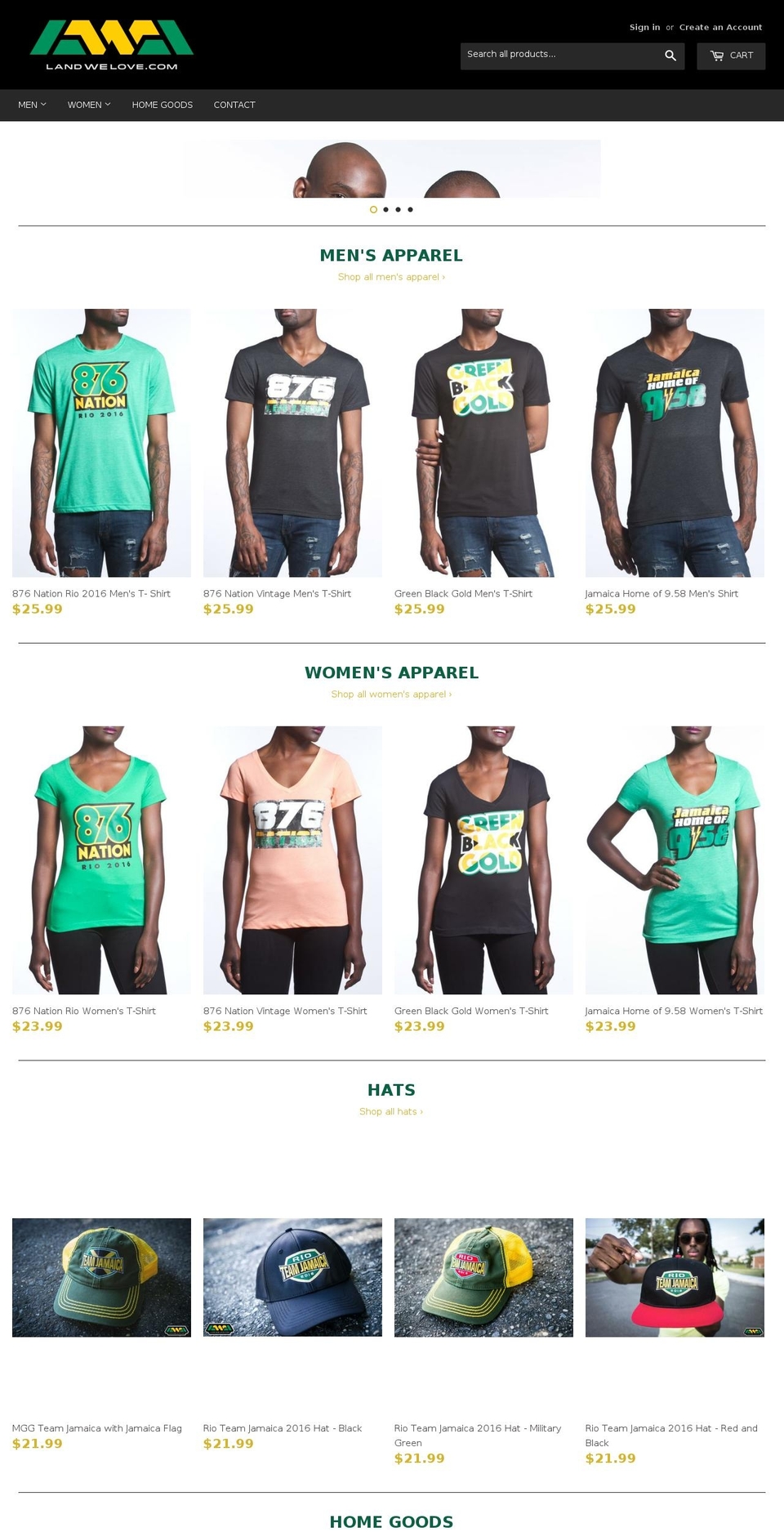 landwelove.com shopify website screenshot