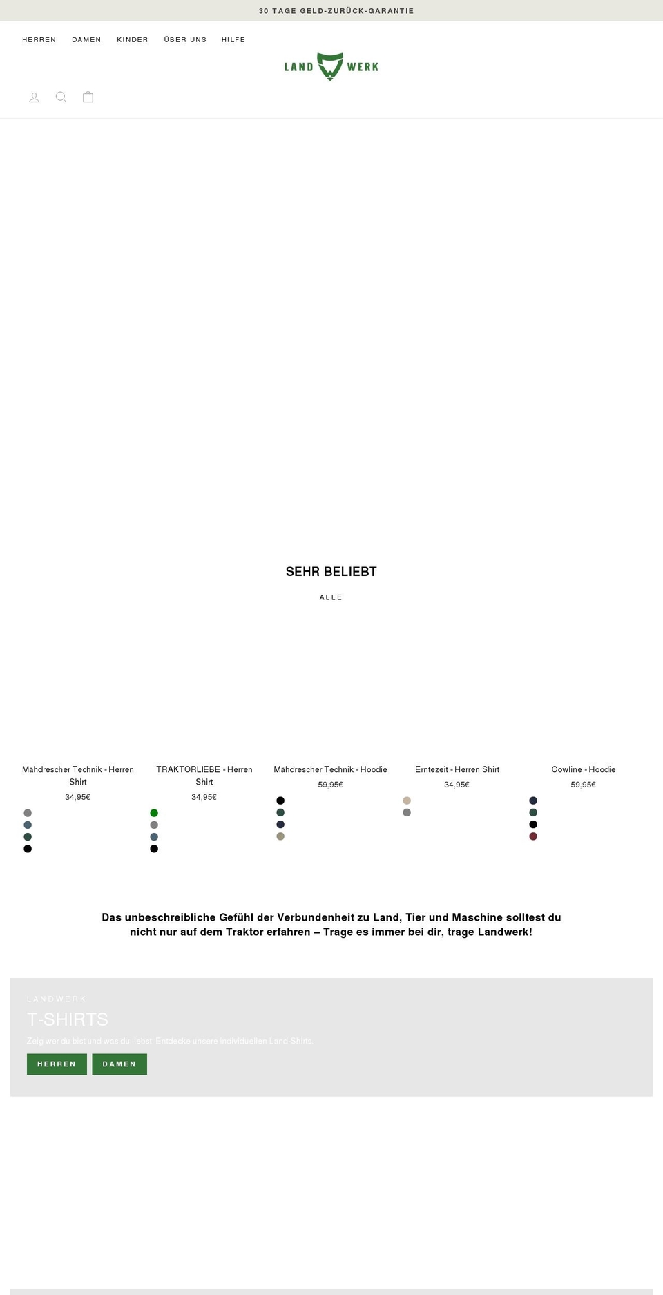 landwerk.store shopify website screenshot