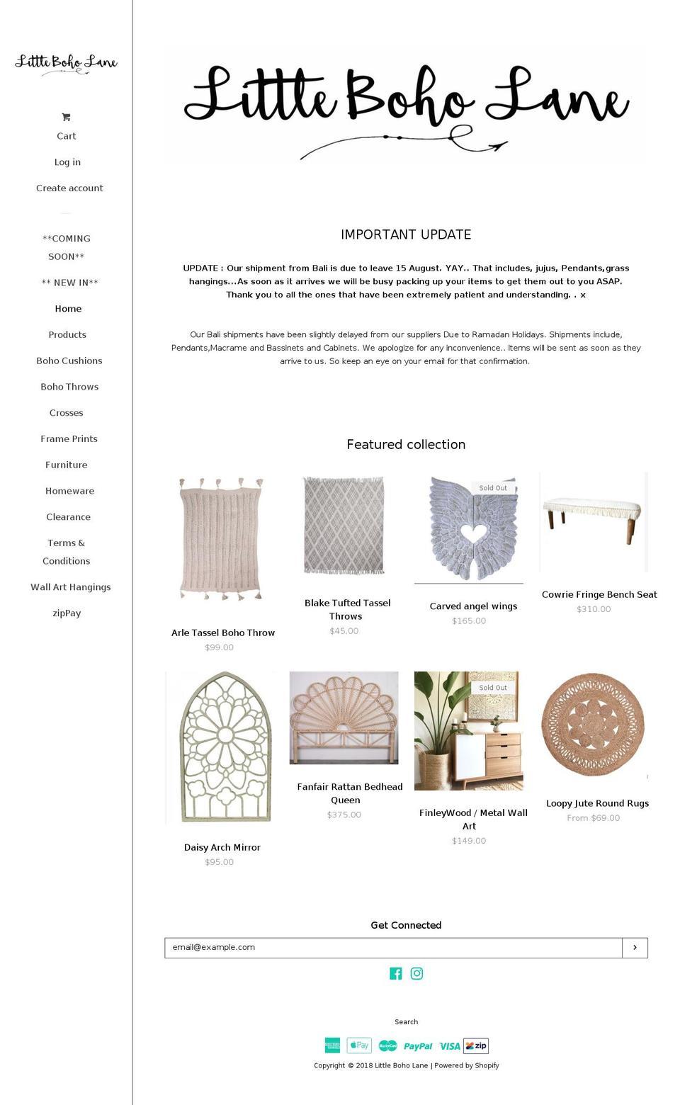 laneandcodecor.com shopify website screenshot