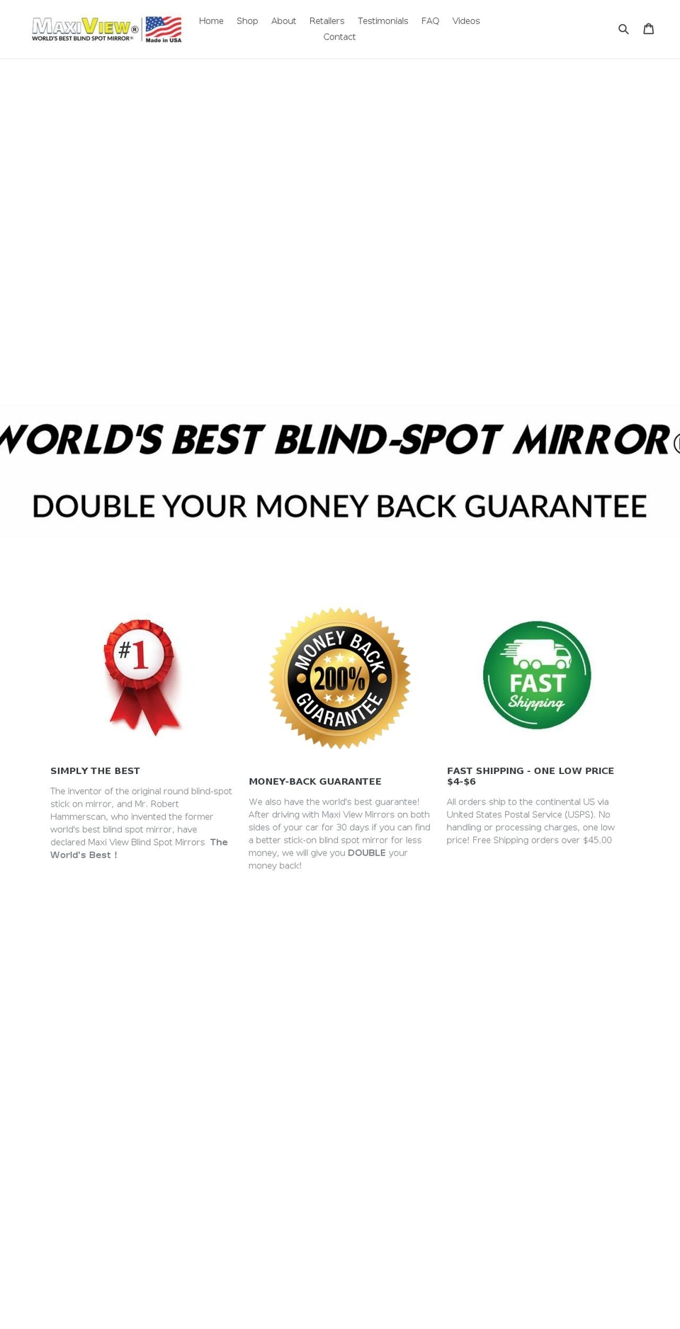lanechangemirrors.com — Shopify storefront screenshot