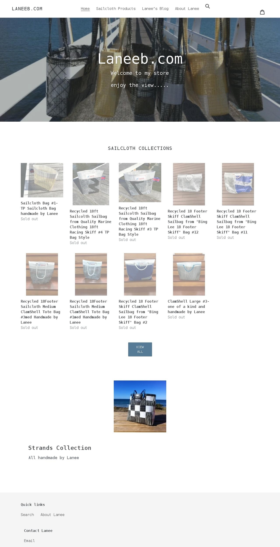 laneeb.com shopify website screenshot