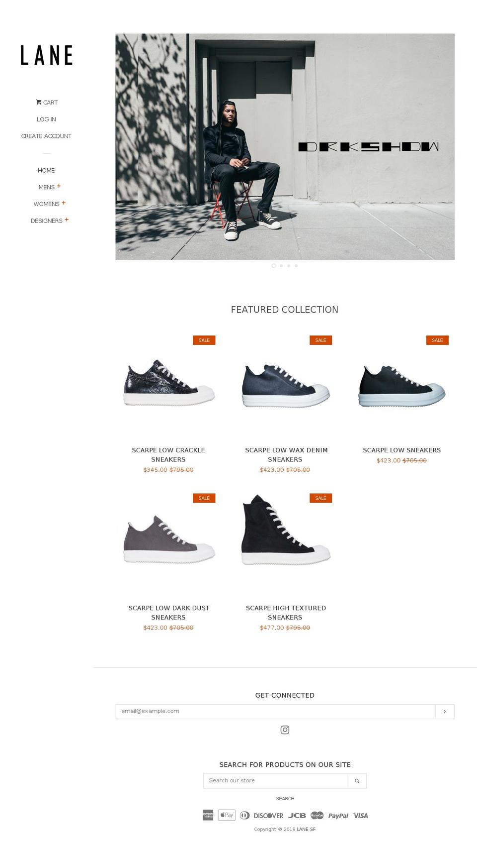 lanesf.com — Shopify storefront screenshot
