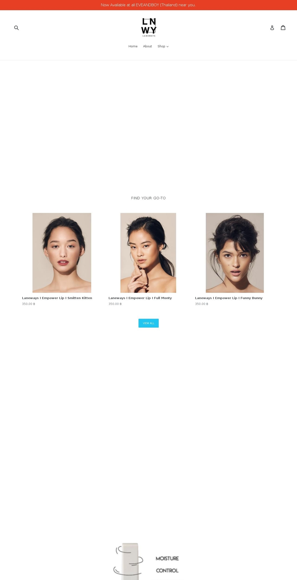 lanewayscosmetics.com — Shopify storefront screenshot