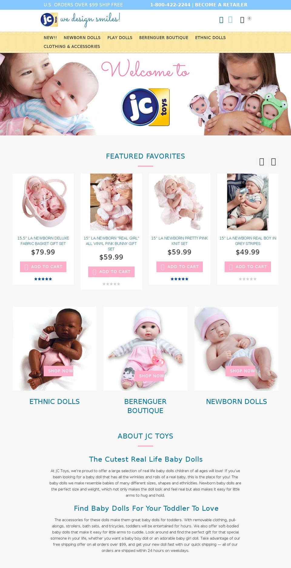 JC Toys Shopify theme site example lanewborn.com