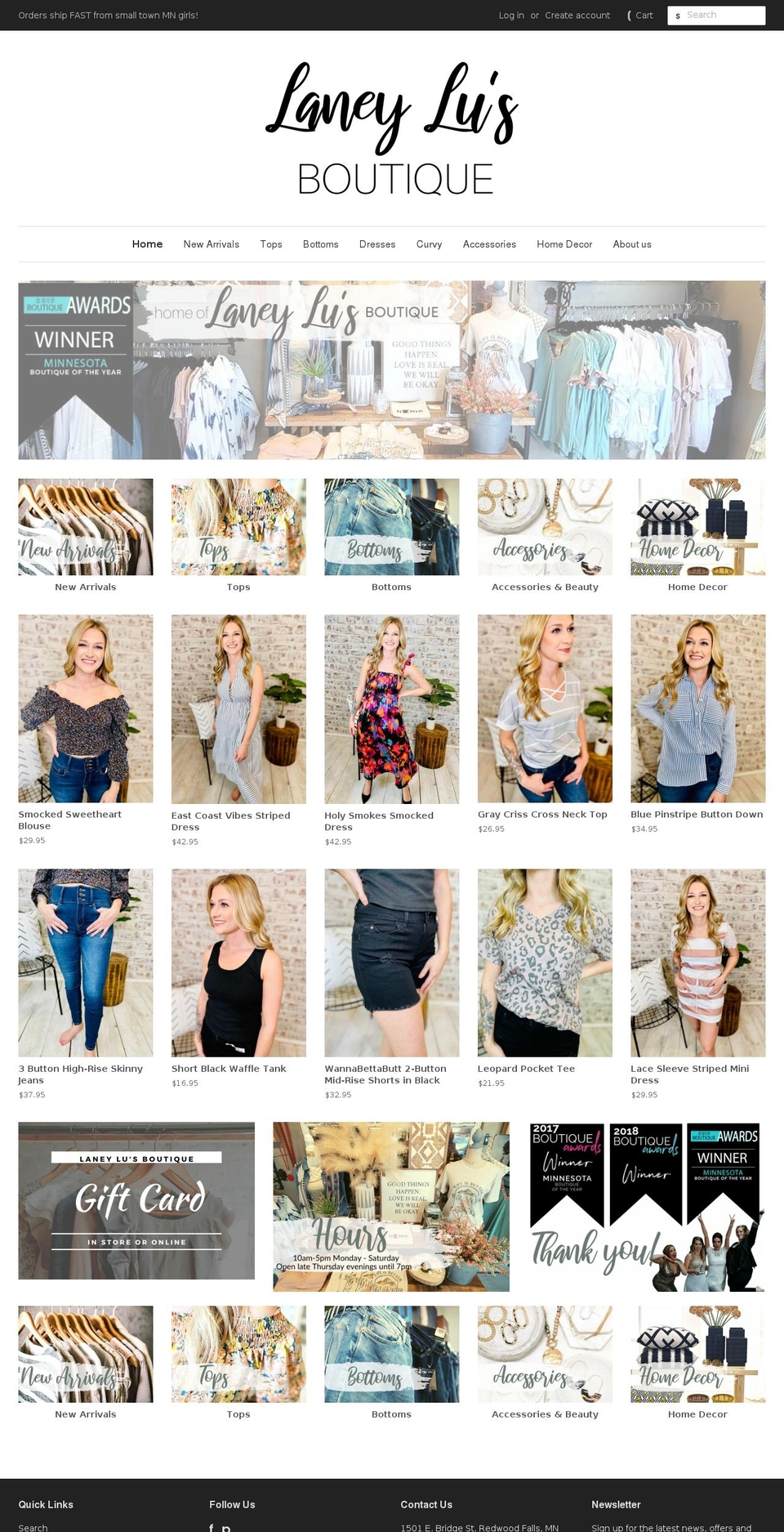 laneylus.com shopify website screenshot