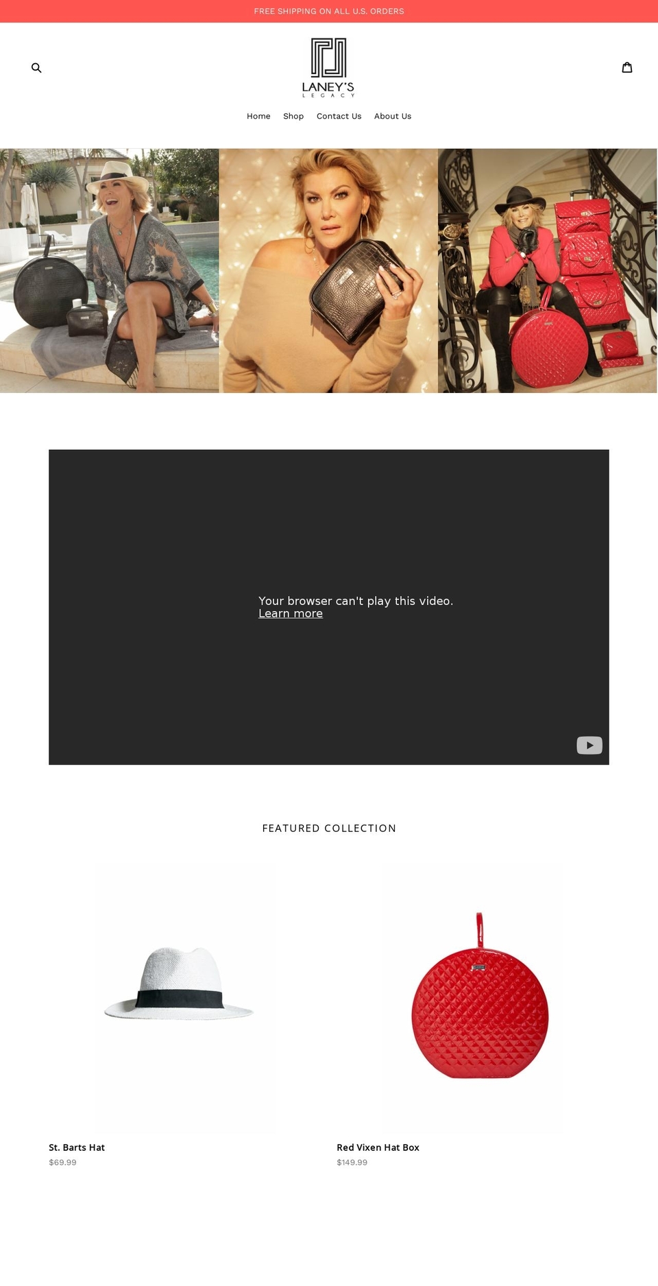 laneyslegacy.com shopify website screenshot