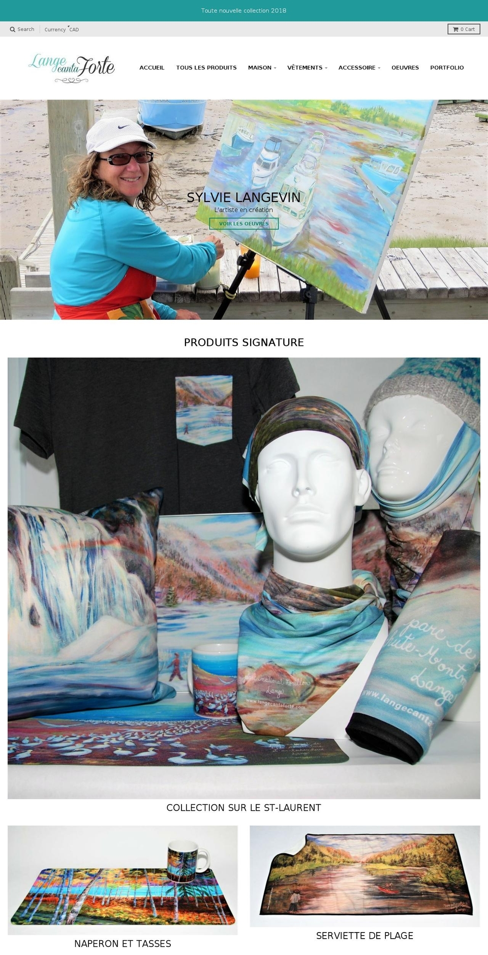 langecantaforte.com — Shopify storefront screenshot