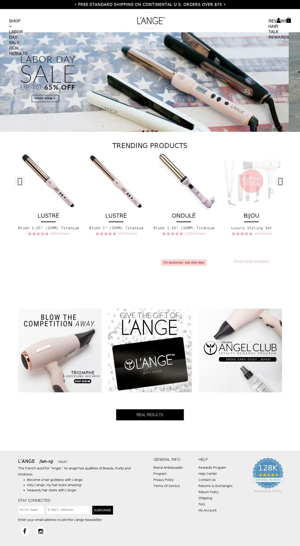 langedeals.com — Shopify storefront screenshot