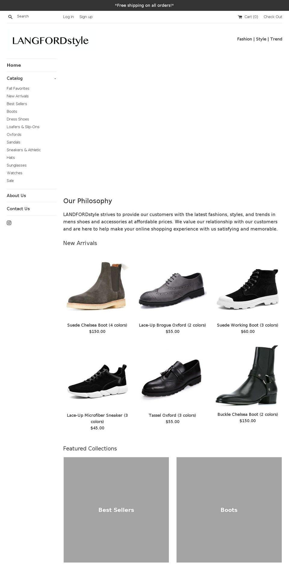 langfordstyle.com — Shopify storefront screenshot