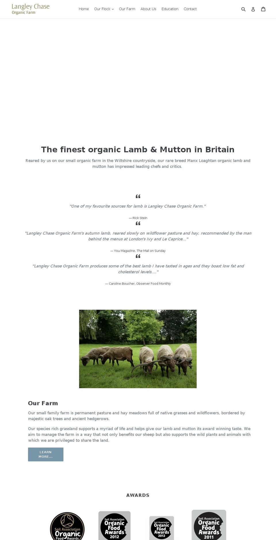 langley-chase-organic-farm.myshopify.com shopify website screenshot