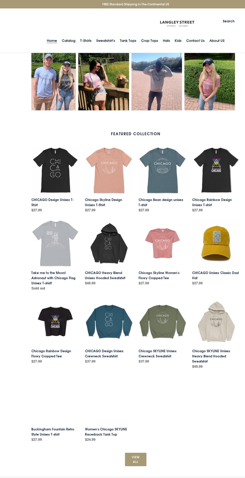 langleystreetapparel.com shopify website screenshot