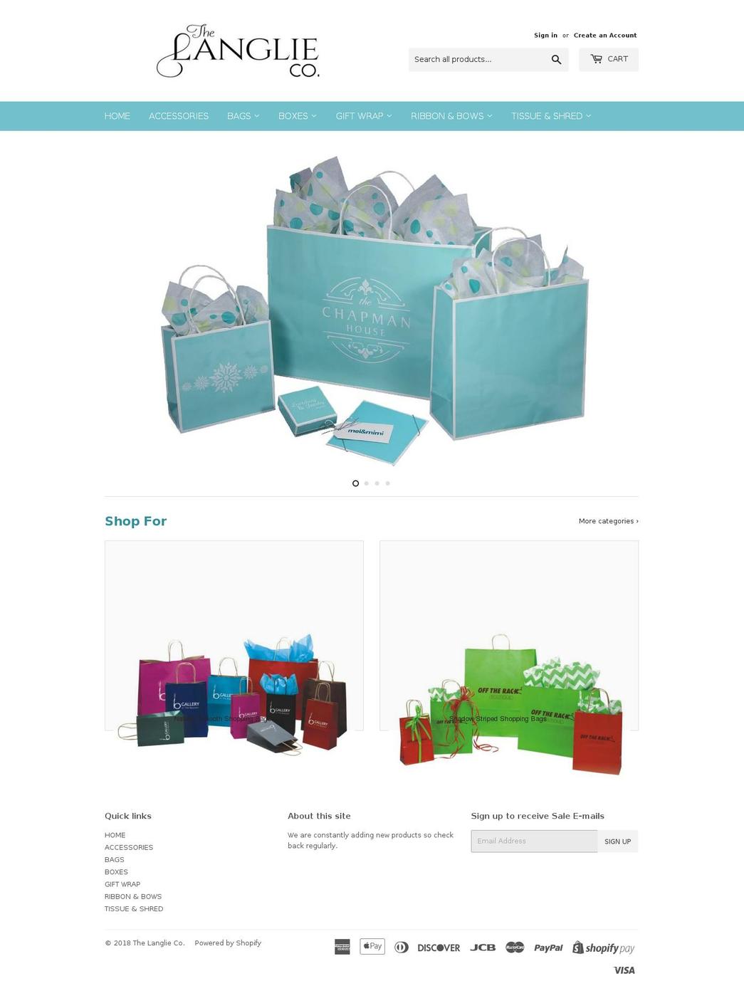 langlielabel.com — Shopify storefront screenshot