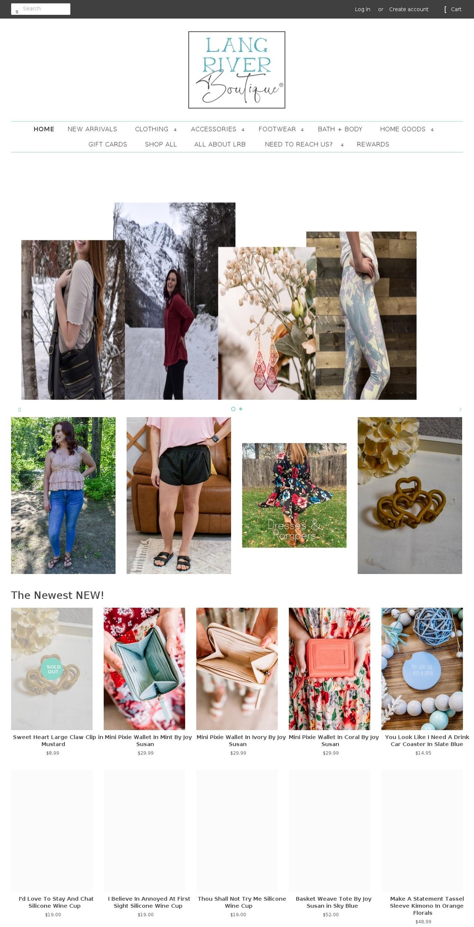 langriverboutique.com shopify website screenshot