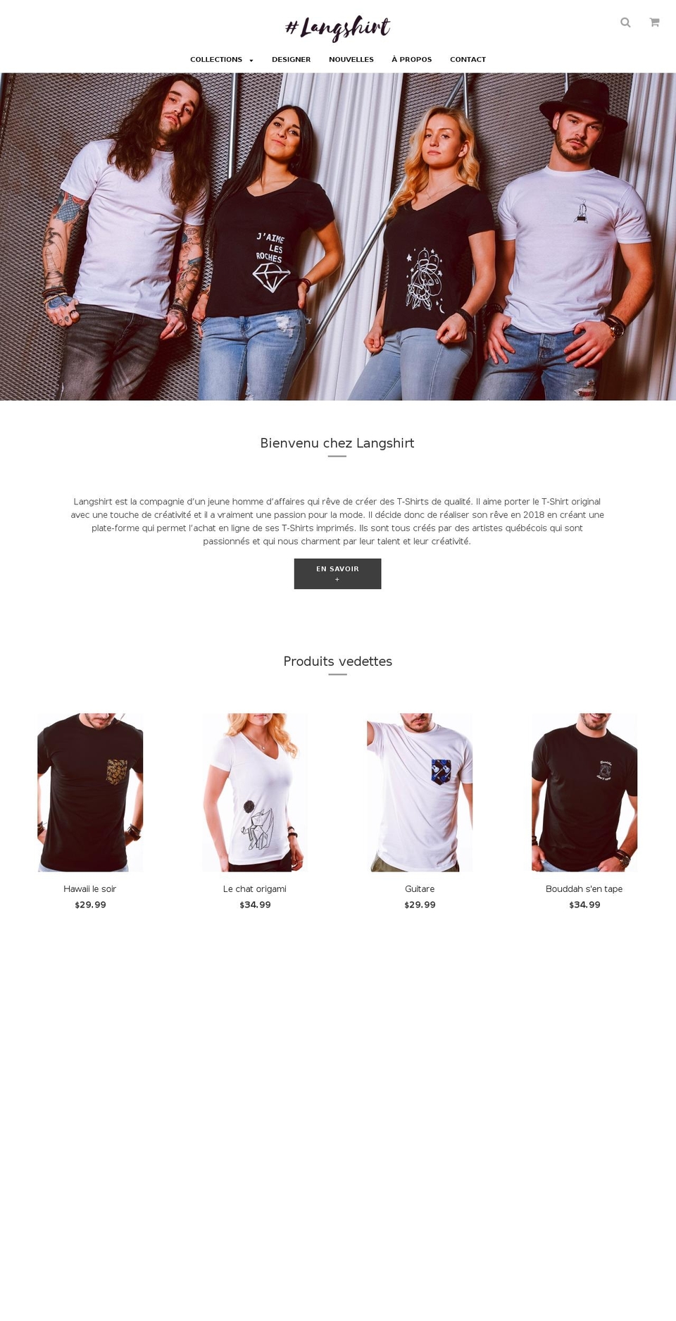 langshirt.com — Shopify storefront screenshot