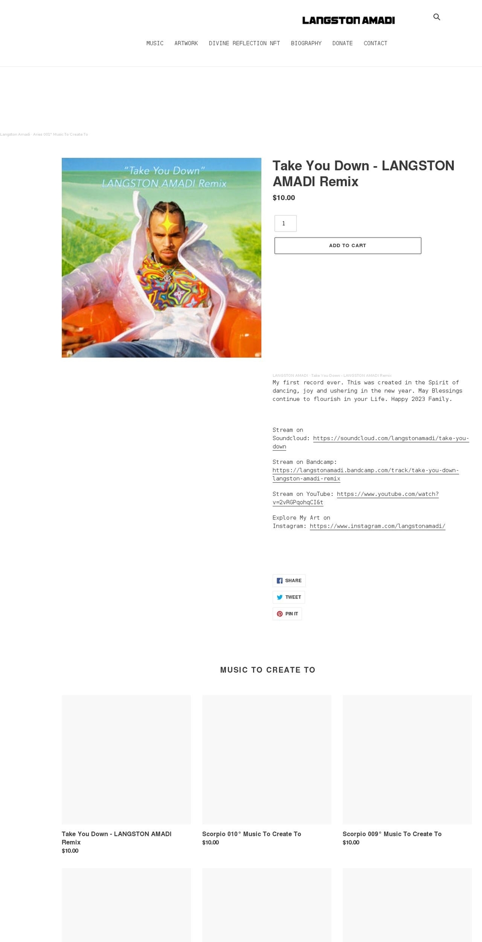 langstonamadi.com shopify website screenshot