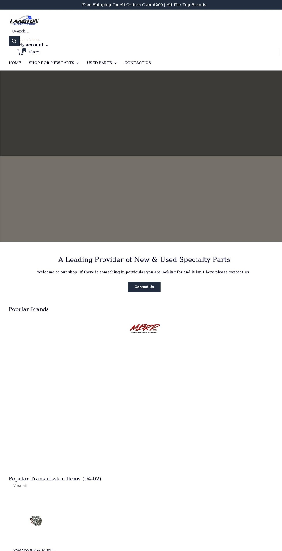 langtonenterprises.ca shopify website screenshot