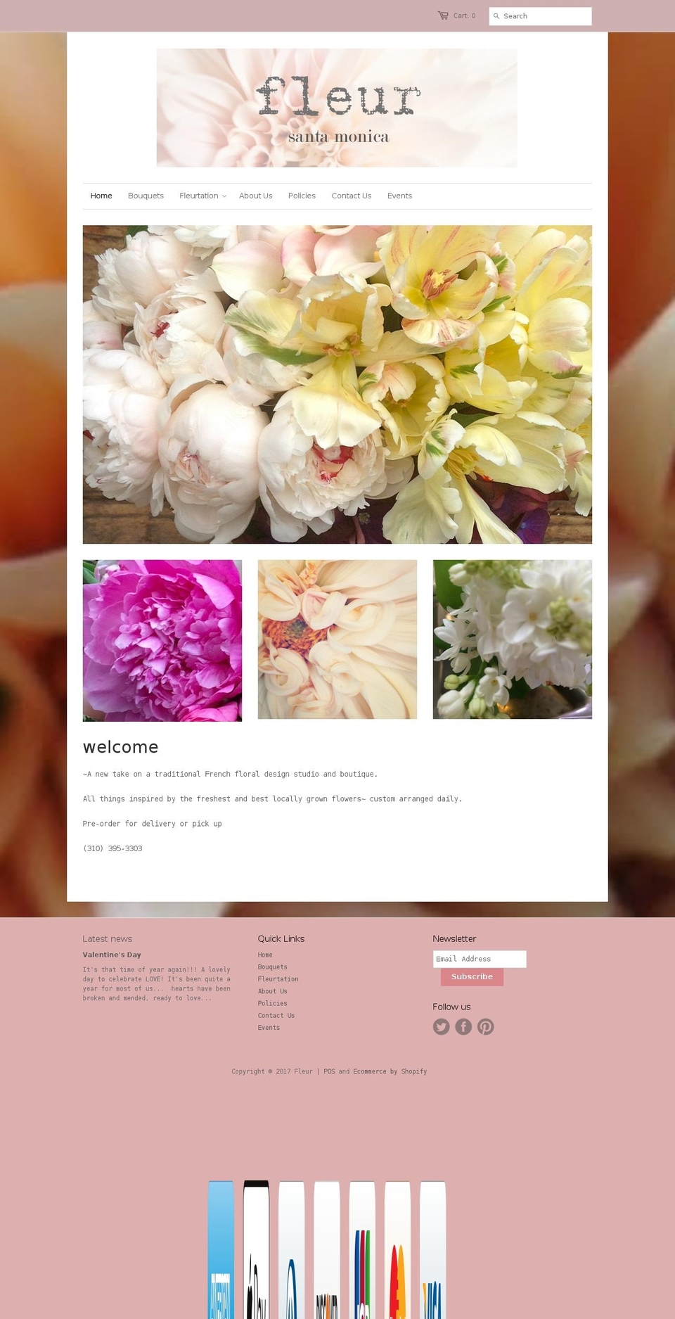 languageofflowersshop.com shopify website screenshot