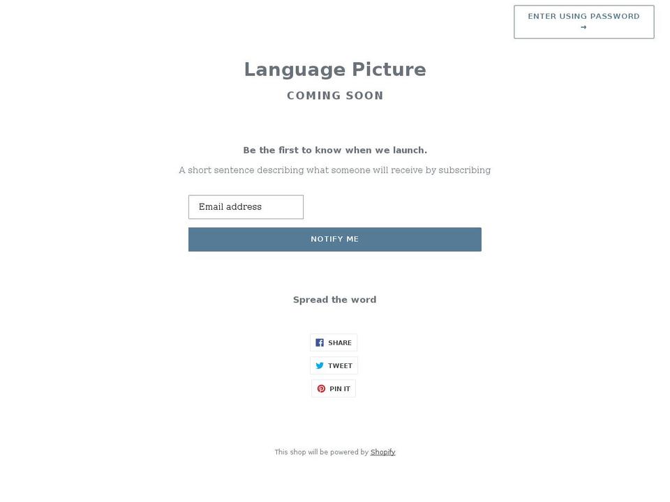 languagepicture.com shopify website screenshot