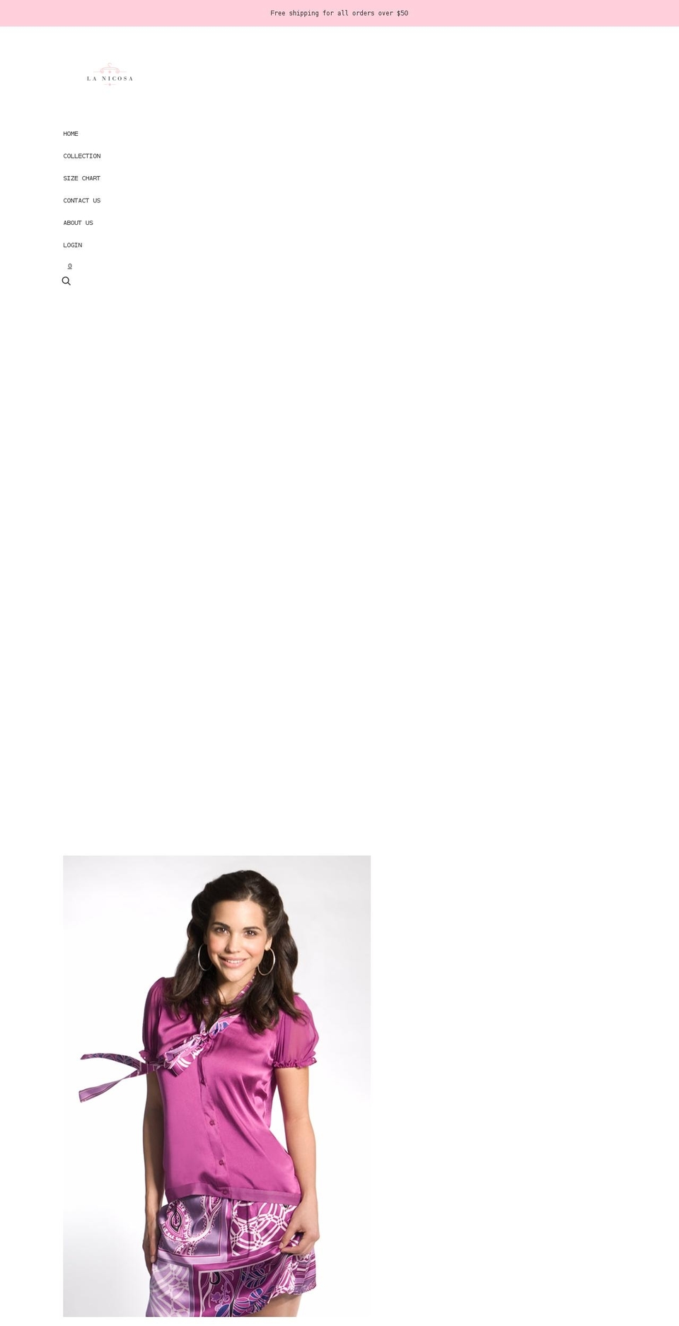 lanicosa.com shopify website screenshot