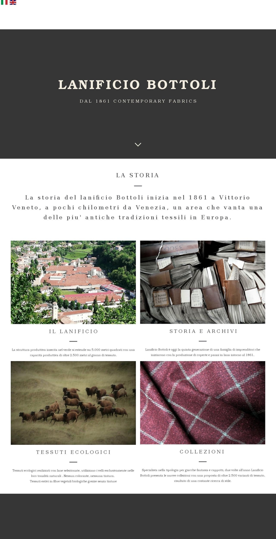 lanificiobottoli.com shopify website screenshot