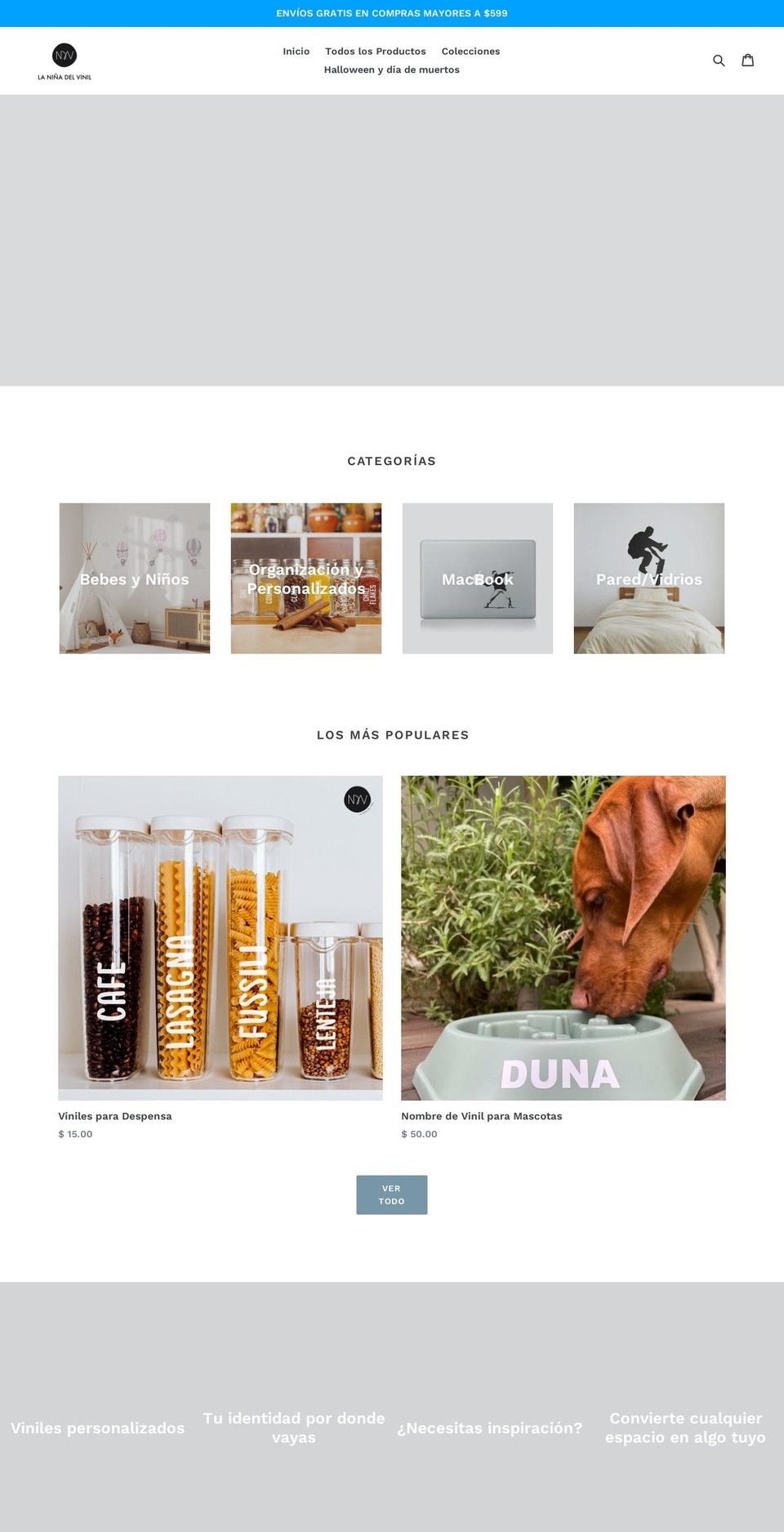 laninadelvinil.com — Shopify storefront screenshot
