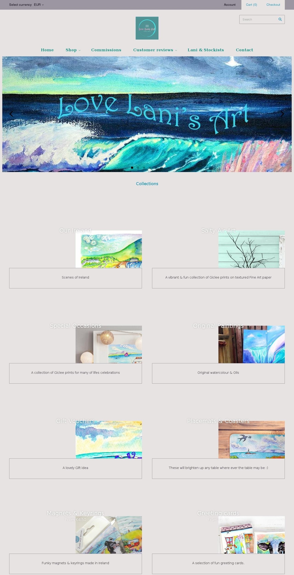 lanis-surf-art.com — Shopify storefront screenshot