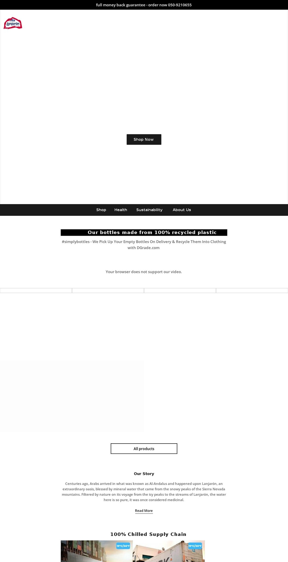 lanjaronarabia.com shopify website screenshot