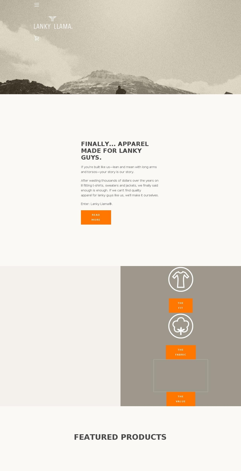 lanky-llama.com — Shopify storefront screenshot