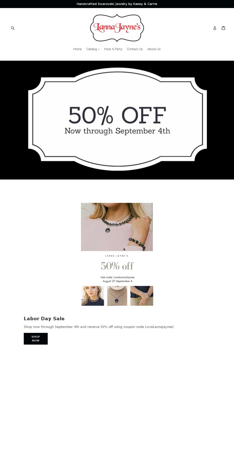 lannajaynes.com — Shopify storefront screenshot